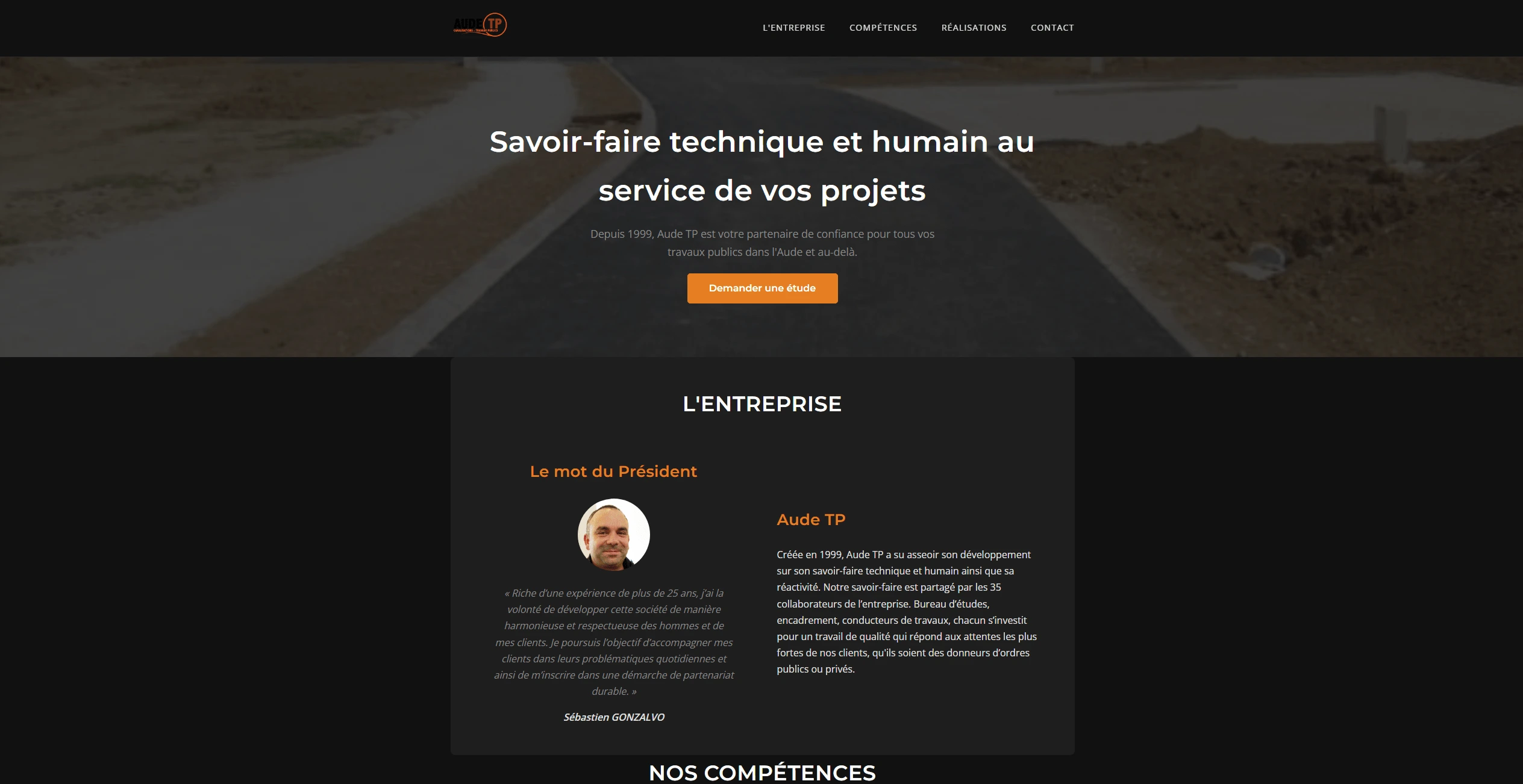 Création site internet Aude-TP